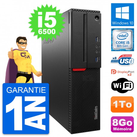 PC Lenovo ThinkCentre M800 SFF Intel i5-6500 RAM 8Go Disque 1To Windows 10 Wifi
