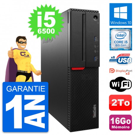 PC Lenovo ThinkCentre M800 SFF Intel i5-6500 RAM 16Go Disque 2To Windows 10 Wifi