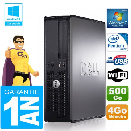 PC DELL 780 DT Intel E5300 Ram 4Go Disque 500 Go Graveur DVD Wifi W7
