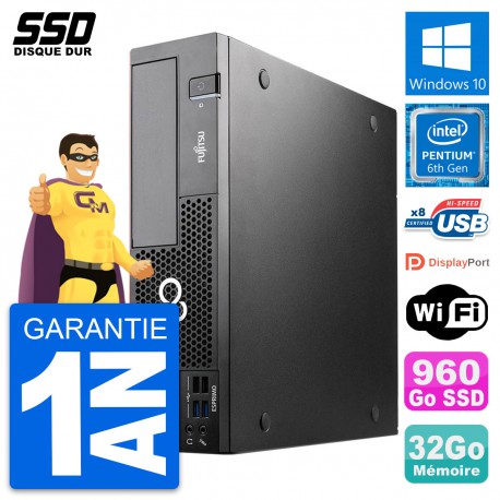 PC Fujitsu Esprimo D556 DT Intel G4400 RAM 32Go SSD 960Go Windows 10 Wifi