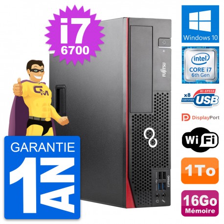 PC Fujitsu Esprimo D556 DT Intel i7-6700 RAM 16Go Disque Dur 1To Windows 10 Wifi