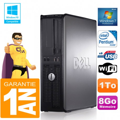 PC DELL 780 DT Intel E5300 Ram 8Go Disque 1 To Graveur DVD Wifi W7