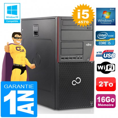 PC Tour Fujitsu Esprimo P720 E85+ Intel Core I5-4570 RAM 16Go Disque 2To Wifi W7