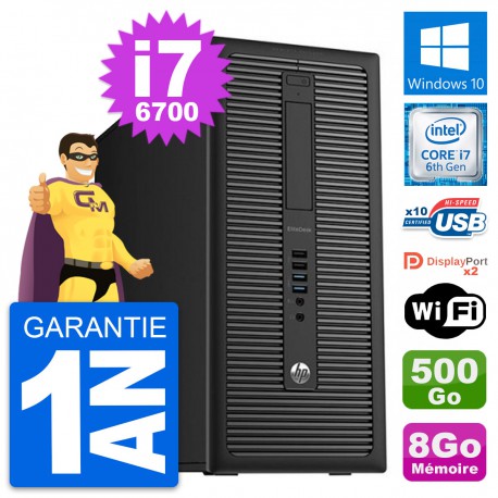 PC Tour HP EliteDesk 800 G2 Intel i7-6700 RAM 8Go Disque 500Go Windows 10 Wifi
