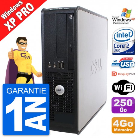 PC Dell OptiPlex 780 SFF Intel E5800 RAM 4Go Disque 250Go Wifi Windows XP
