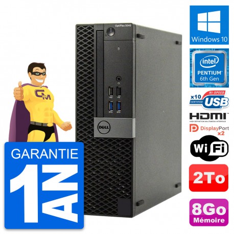 PC Dell OptiPlex 5040 SFF Intel G4400 RAM 8Go Disque 2To HDMI Windows 10 Wifi