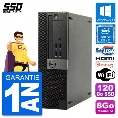PC Dell OptiPlex 5040 SFF Intel G4400 RAM 8Go SSD 120Go HDMI Windows 10 Wifi