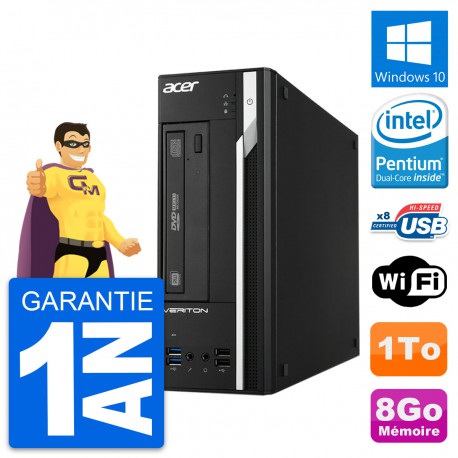 PC Acer Veriton X2632G SFF Intel G3220 RAM 8Go Disque Dur 1To Windows 10 Wifi