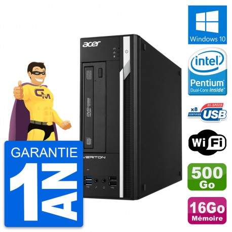 PC Acer Veriton X2632G SFF Intel G3220 RAM 16Go Disque Dur 500Go Windows 10 Wifi