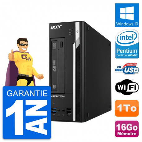 PC Acer Veriton X2632G SFF Intel G3220 RAM 16Go Disque Dur 1To Windows 10 Wifi