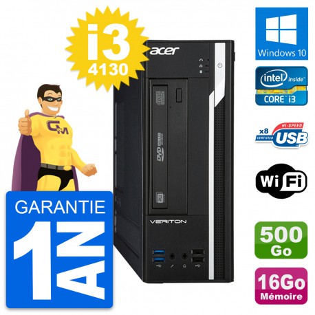 PC Acer Veriton X2632G SFF Intel i3-4130 RAM 16Go Disque 500Go Windows 10 Wifi