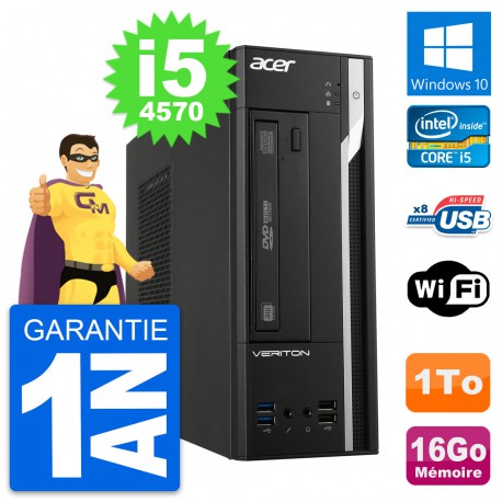 PC Acer Veriton X2632G SFF Intel i5-4570 RAM 16Go Disque Dur 1To Windows 10 Wifi