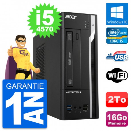PC Acer Veriton X2632G SFF Intel i5-4570 RAM 16Go Disque Dur 2To Windows 10 Wifi