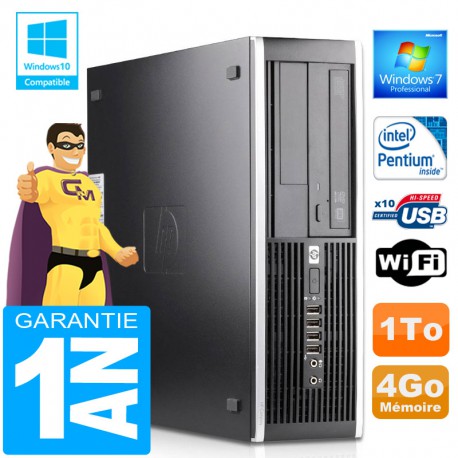 PC HP Compaq 6000 Pro SFF Intel E6300 Ram 4Go Disque 1 To Graveur DVD Wifi W7
