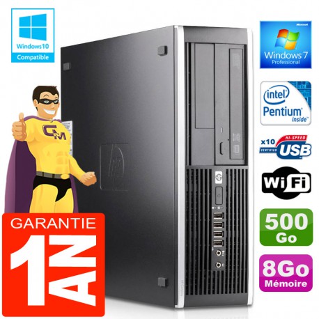 PC HP Compaq 6000 Pro SFF Intel E6300 Ram 8Go Disque 500Go Graveur DVD Wifi W7