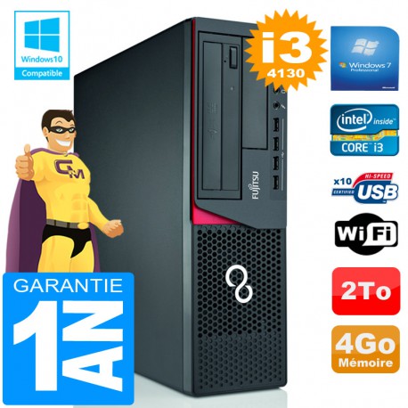 PC Fujitsu Esprimo E720 E85+ SFF I3-4130 RAM 4Go Disque 2 To Wifi W7