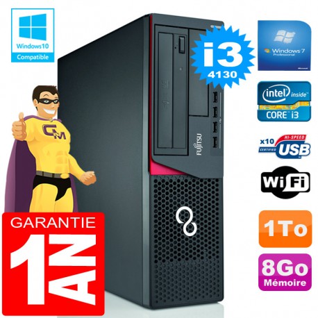 PC Fujitsu Esprimo E720 E85+ SFF Core I3-4130 RAM 8Go Disque 1 To Wifi W7