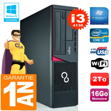 PC Fujitsu Esprimo E720 E85+ SFF Core I3-4130 RAM 16 Go Disque 2 To Wifi W7
