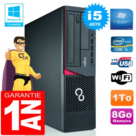 PC Fujitsu Esprimo E720 E85+ SFF Core I5-4570 8Go Disque 1 To Wifi W7