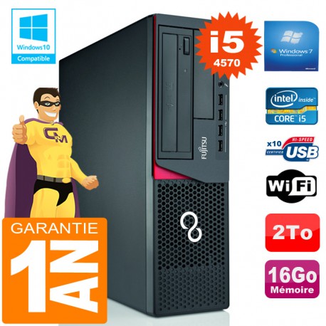 PC Fujitsu Esprimo E720 E85+ SFF Core I5-4570 16Go Disque 2 To Wifi W7