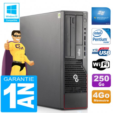 PC Fujitsu Esprimo E700 E90+ SFF Intel G840 RAM 4Go Disque 250 Go Wifi W7