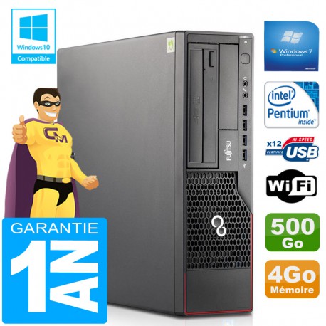 PC Fujitsu Esprimo E700 E90+ SFF Intel G840 RAM 4Go Disque 500 Go Wifi W7