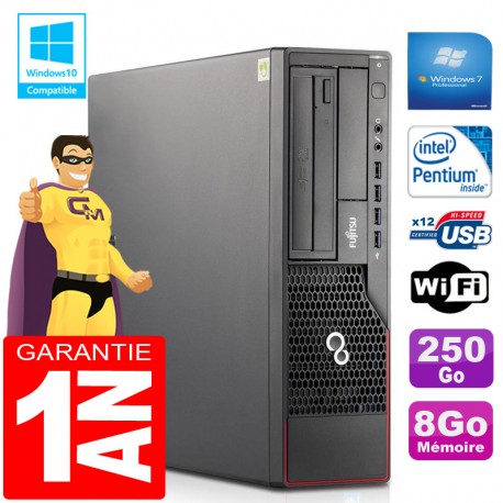 PC Fujitsu Esprimo E700 E90+ SFF Intel G840 RAM 8Go Disque 250 Go Wifi W7