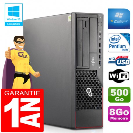 PC Fujitsu Esprimo E700 E90+ SFF Intel G840 RAM 8Go Disque 500 Go Wifi W7