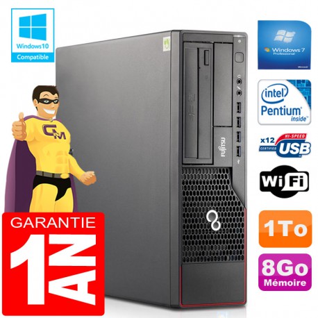 PC Fujitsu Esprimo E700 E90+ SFF Intel G840 RAM 8Go Disque 1 To Wifi W7