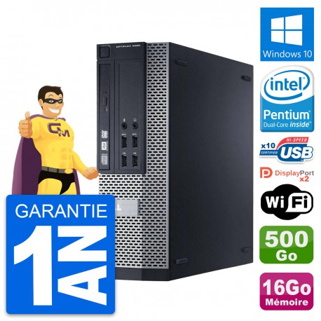 PC Dell 9020 SFF Intel Pentium G3220 RAM 16Go Disque Dur 500Go W11 Wifi
