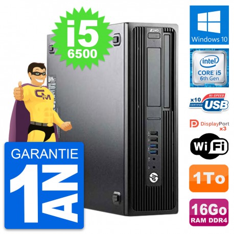 PC HP WorkStation Z240 SFF Intel i5-6500 RAM 16Go Disque Dur 1To Windows 10 Wifi