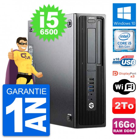 PC HP WorkStation Z240 SFF Intel i5-6500 RAM 16Go Disque Dur 2To Windows 10 Wifi