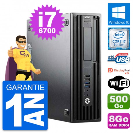 PC HP WorkStation Z240 SFF Intel i7-6700 RAM 8Go Disque 500Go Windows 10 Wifi