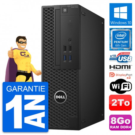 PC Dell Precision T3420 SFF Intel G4400 RAM 8Go Disque 2To HDMI Windows 10 Wifi