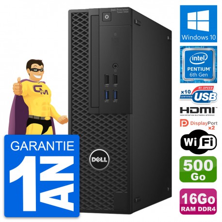 PC Dell Precision T3420 SFF G4400 RAM 16Go Disque Dur 500Go HDMI Windows 10 Wifi