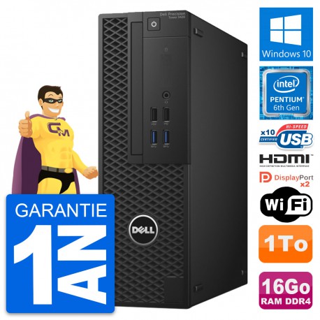 PC Dell Precision T3420 SFF Intel G4400 RAM 16Go Disque 1To HDMI Windows 10 Wifi