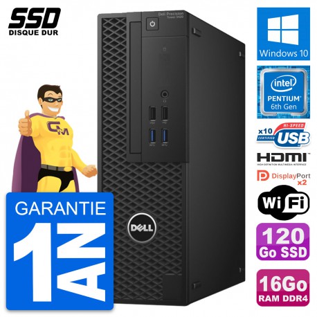 PC Dell Precision T3420 SFF Intel G4400 RAM 16Go SSD 120Go HDMI Windows 10 Wifi