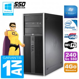 PC Tour HP Compaq 8200 Intel G630 Ram 4Go Disque 240 Go SSD Graveur DVD Wifi W7