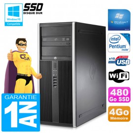 PC Tour HP Compaq 8200 Intel G630 Ram 4Go Disque 480 Go SSD Graveur DVD Wifi W7