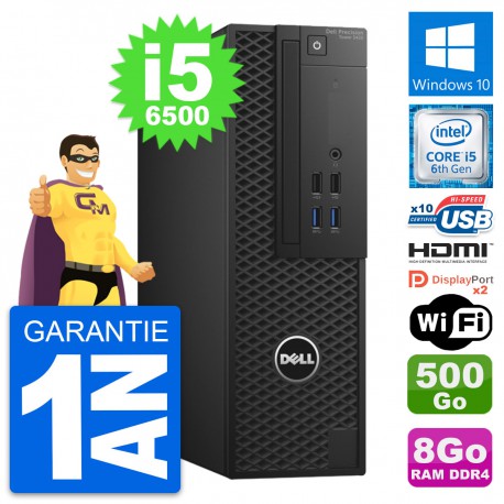 PC Dell Precision T3420 SFF i5-6500 RAM 8Go Disque 500Go HDMI Windows 10 Wifi