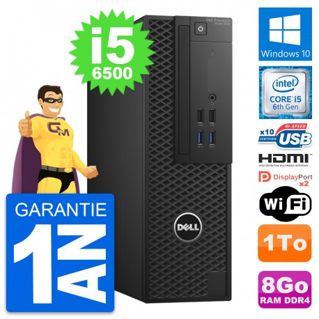 PC Dell Precision T3420 SFF Core i5-6500 RAM 8Go Disque 1To HDMI Windows 10 Wifi