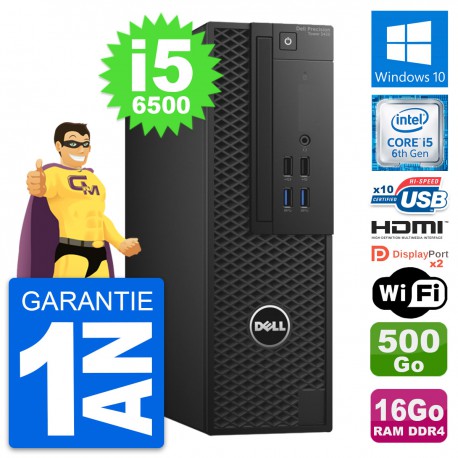 PC Dell Precision T3420 SFF i5-6500 RAM 16Go Disque 500Go HDMI Windows 10 Wifi