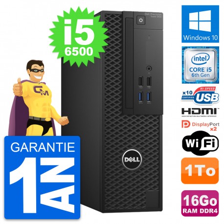 PC Dell Precision T3420 SFF i5-6500 RAM 16Go Disque 1To HDMI Windows 10 Wifi