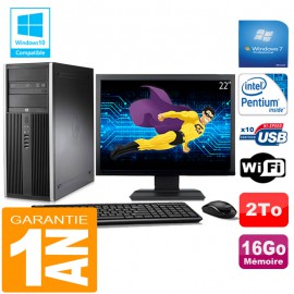 PC Tour HP Compaq 8200 Intel G630 Ram 16Go Disque 2 To Wifi W7 Ecran 22"