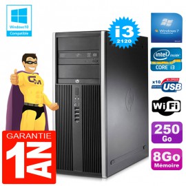 PC Tour HP Compaq 8200 Core I3-2120 Ram 8Go Disque 250 Go Graveur DVD Wifi W7