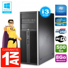 PC Tour HP Compaq 8200 Core I3-2120 Ram 8Go Disque 500 Go Graveur DVD Wifi W7