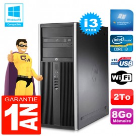 PC Tour HP Compaq 8200 Core I3-2120 Ram 8Go Disque 2 To Graveur DVD Wifi W7