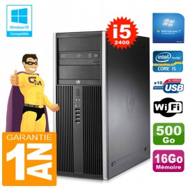 PC Tour HP Compaq 8200 Core I5-2400 Ram 16Go Disque 500 Go Graveur DVD Wifi W7