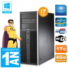 PC Tour HP Compaq 8200 Core I7-2600 Ram 4Go Disque 1 To Graveur DVD Wifi W7