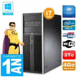 PC Tour HP Compaq 8200 Core I7-2600 Ram 4Go Disque 2 To Graveur DVD Wifi W7